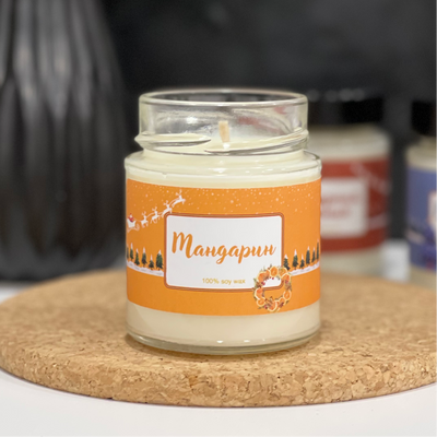 Аромасвічка новорічна "МАНДАРИН" 120g 233043-5 фото